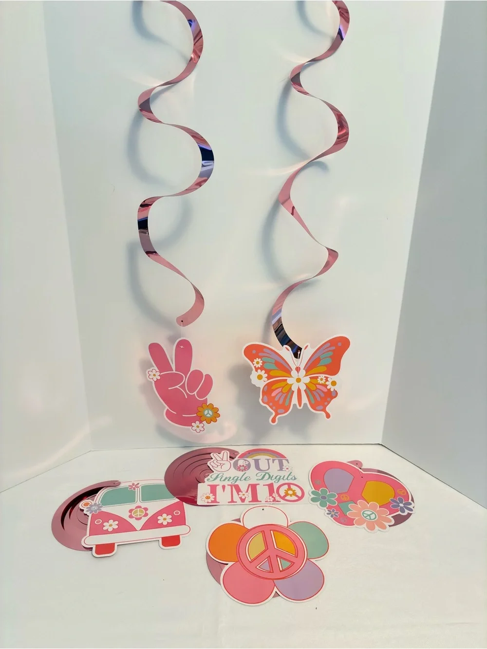 Peace Out Single Digits I'm 10 Birthday Party Banners & Decorations Bundle